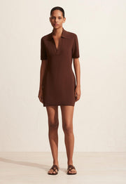 Polo Knit Dress - Cacao - Matteau